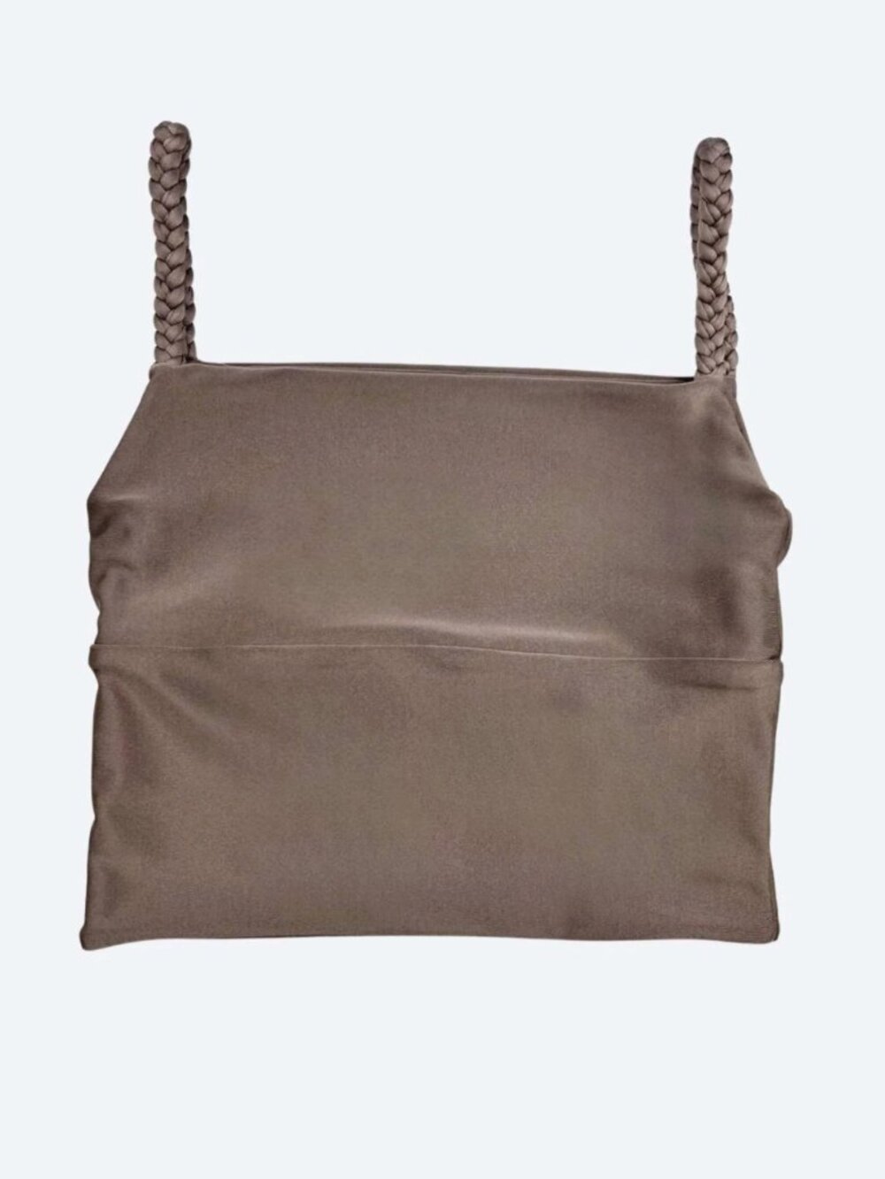 Brazilian Braided Strap Crop Top | Dark Taupe Activewear | One Size